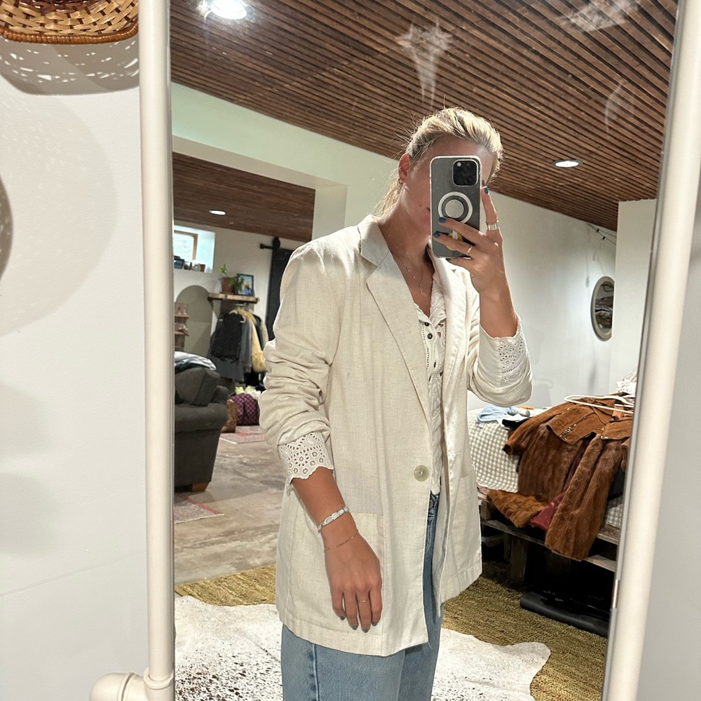 Vintage linen blazer